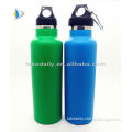 600ml stainless steel sport vacuum thermos flask frosted with carabiner